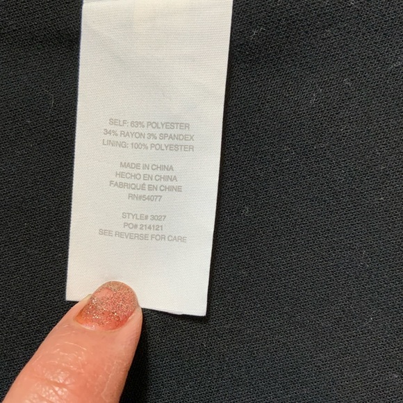 CAbi Abbott Blazer Jacket Black Ponte Knit Button 3/4 Puff Sleeve 3027 Size 4 - Picture 10 of 13